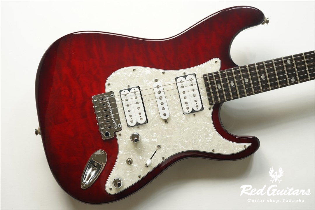 MD Guitars G7-Q - See-through Red | Red Guitars Online Store